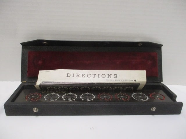 Vintage Addometer Ruler in Case: .