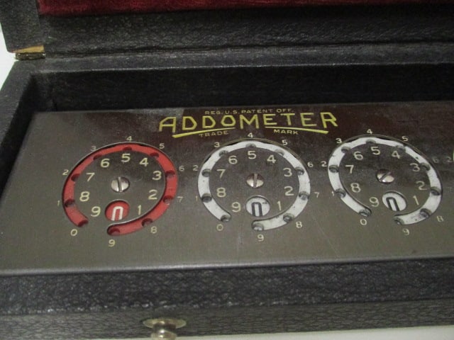 Vintage Addometer Ruler in Case - 2