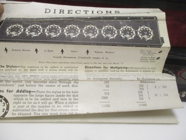 Vintage Addometer Ruler in Case - 3