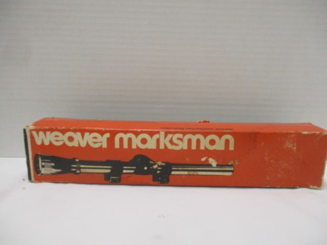 Weaver Marksman 4X Scope and Mount in Original Box: .