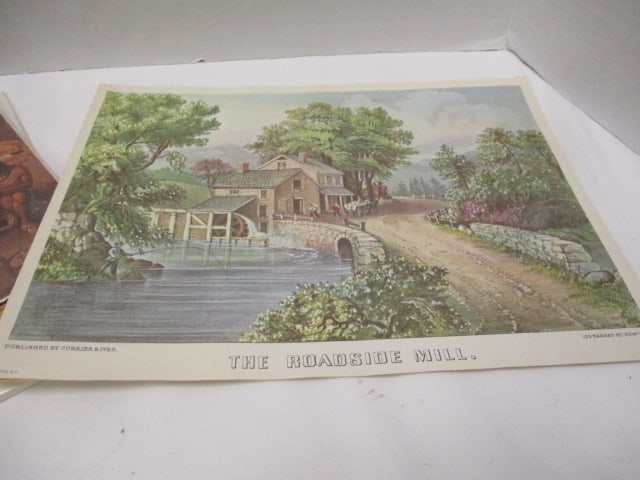 Collection of 8 Vintage Early Americana Print Artwork - 6