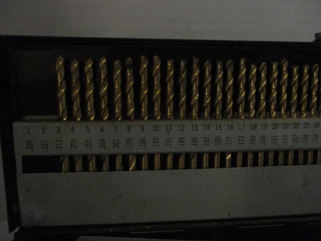 Vintage Fractional and Wire Gauge Drill Bit Index Set in Metal Case - 5