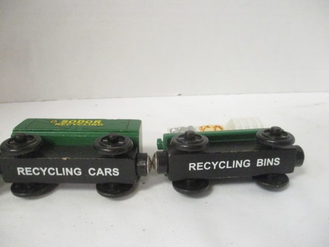 Collection of Vintage Thomas the Train Engine Wood Train Engines and Cars - 10