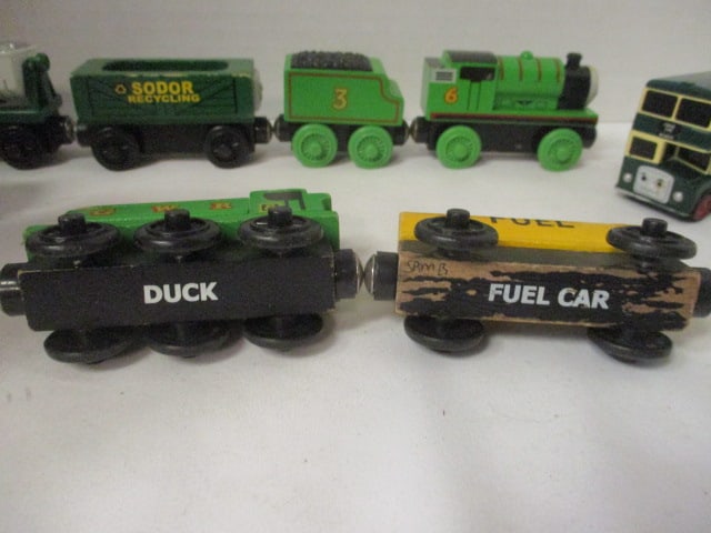 Collection of Vintage Thomas the Train Engine Wood Train Engines and Cars - 4