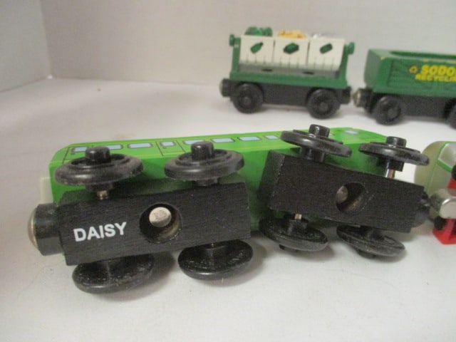 Collection of Vintage Thomas the Train Engine Wood Train Engines and Cars - 7