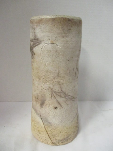 Signed Rustic Stoneware Pottery Vase (1 of 6)