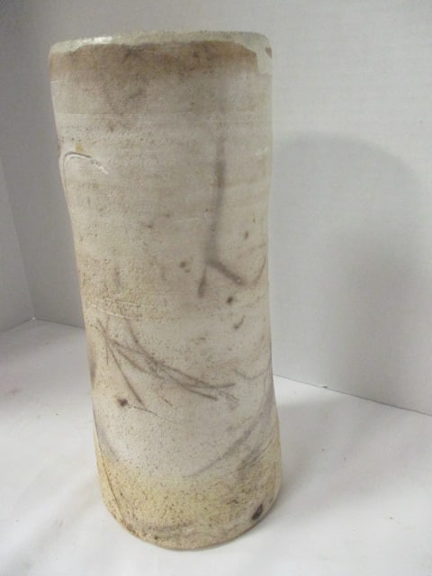 Signed Rustic Stoneware Pottery Vase - 3