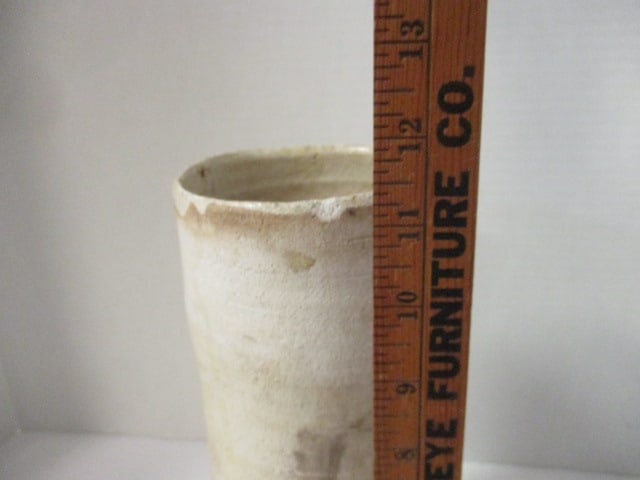 Signed Rustic Stoneware Pottery Vase - 6