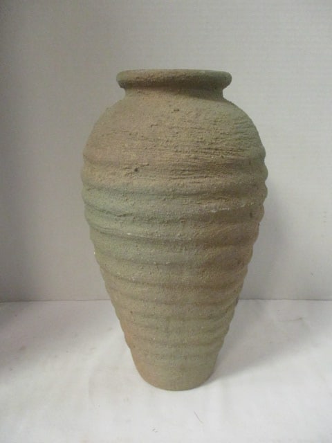 Vintage Haeger Textured Stoneware Pottery Vase: 15"