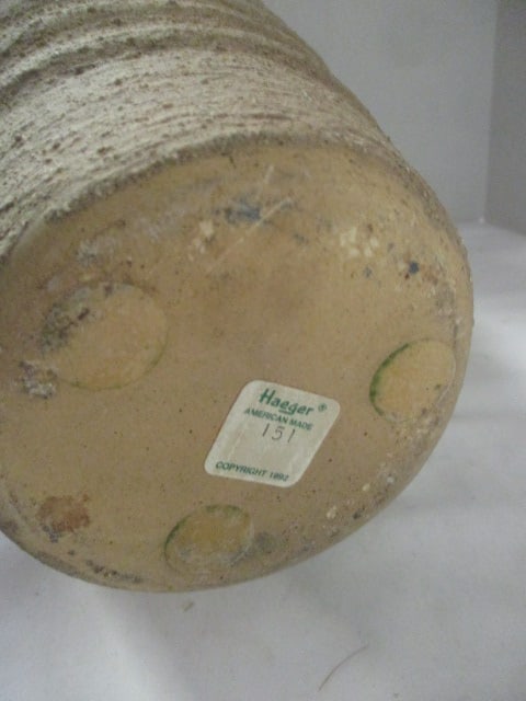Vintage Haeger Textured Stoneware Pottery Vase - 5