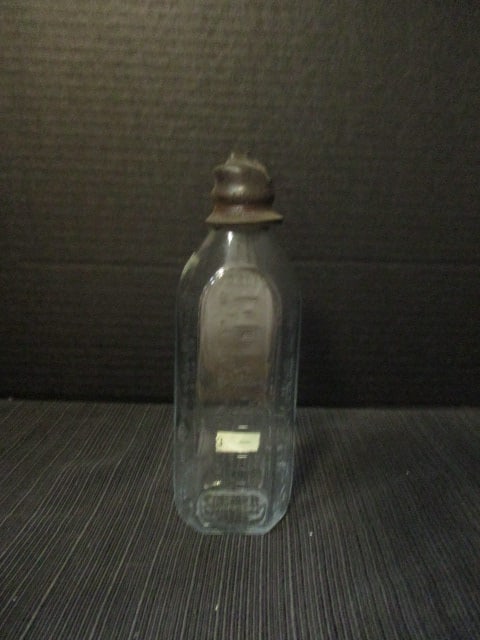 Vintage Fire King Glass Baby Bottle: 7"