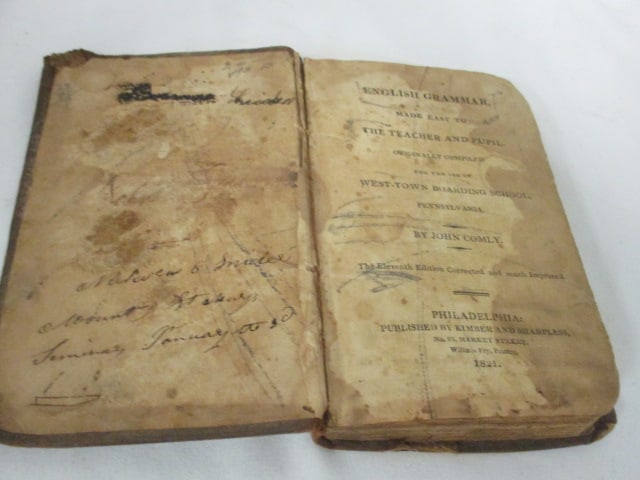 Antique 1821 "English Grammer" Book - 3