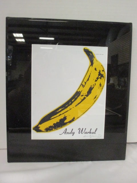 Framed Iconic "Yellow Banana" by Andy Warhol Art Lithograph Print - Signed (1 of 4)