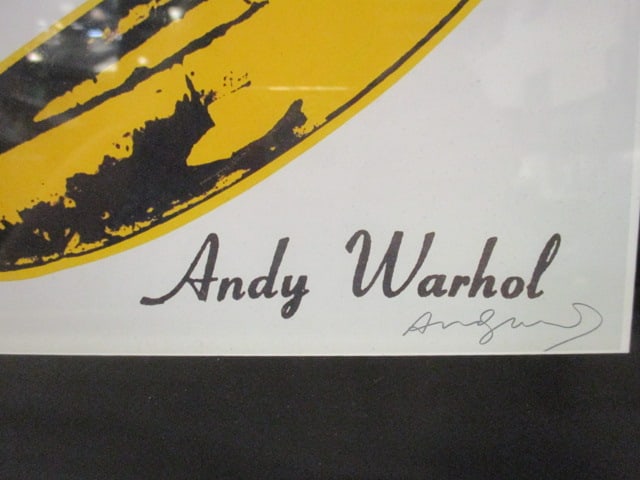 Framed Iconic "Yellow Banana" by Andy Warhol Art Lithograph Print - Signed - 4
