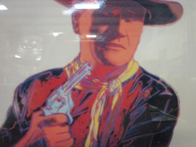 Framed "John Wayne" by Andy Warhold Art Lithograph Print - Signed - 3