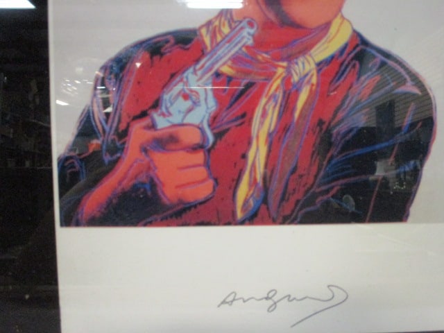 Framed "John Wayne" by Andy Warhold Art Lithograph Print - Signed - 4