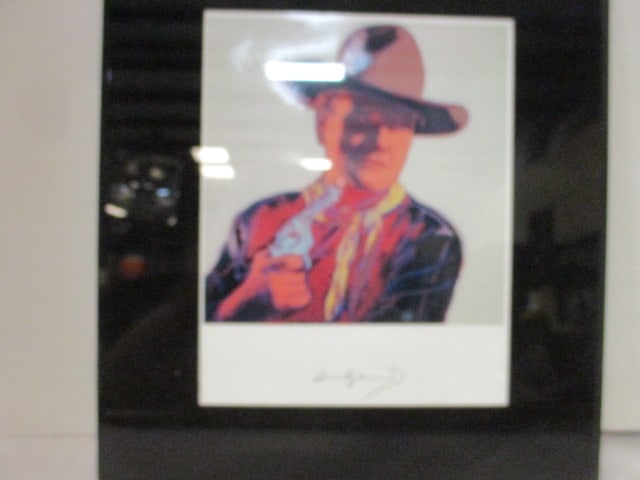 Framed "John Wayne" by Andy Warhold Art Lithograph Print - Signed - 6