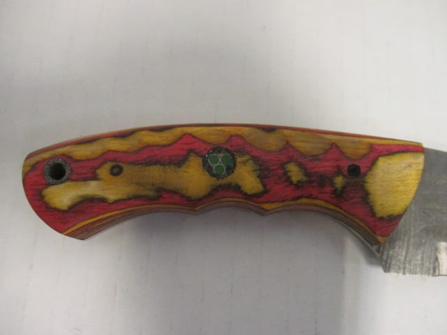Fixed Damascus Steel Blade with Gut Hook - 3