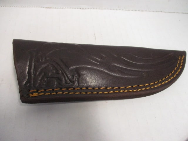 Fixed Damascus Steel Blade with Gut Hook - 5