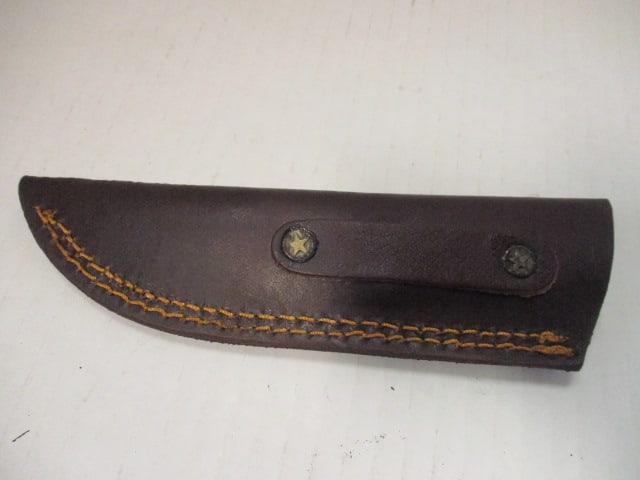 Damascus Steel Fixed Blade with Colorful Patterned Handle - 7
