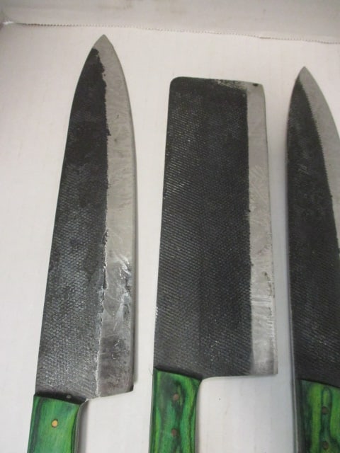 5 Piece Hammered Style Kitchen Knife Set - 3
