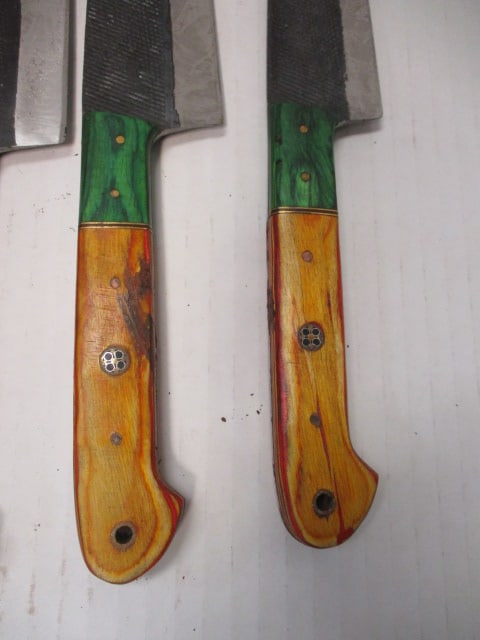 5 Piece Hammered Style Kitchen Knife Set - 4