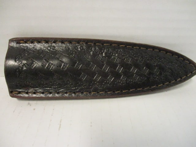 Damascus Steel Dagger Blade with Colored Wood Handle - 5