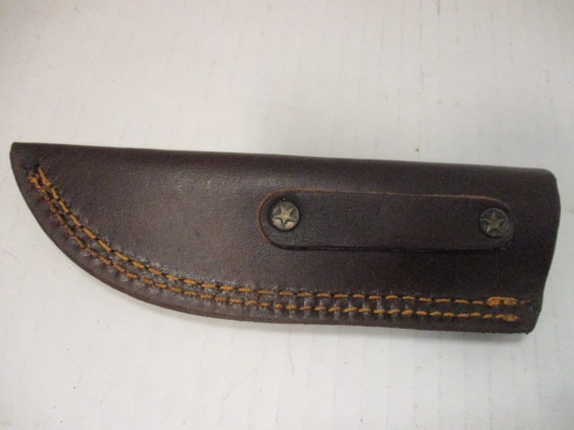 Fixed Damascus Steel Blade with Gut Hook & Wood Handle - 6