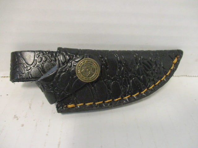 Damascus Steel Blade with Stacked Spacers & White Bone Handle - 5