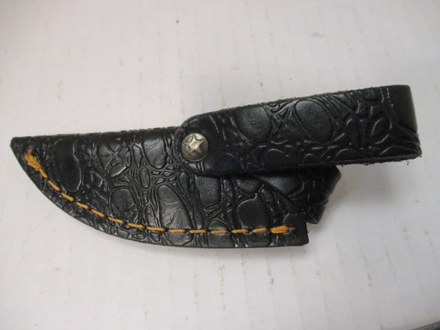 Damascus Steel Blade with Stacked Spacers & White Bone Handle - 6
