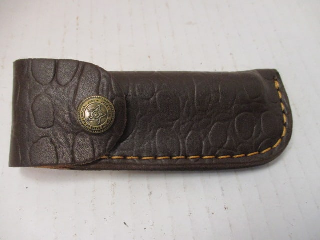 Damascus Steel Folding Blade with Resin Handle - 5
