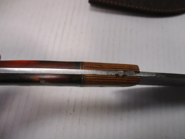 Damascus Steel Blade with Resin & Wood Accented Handle - 4