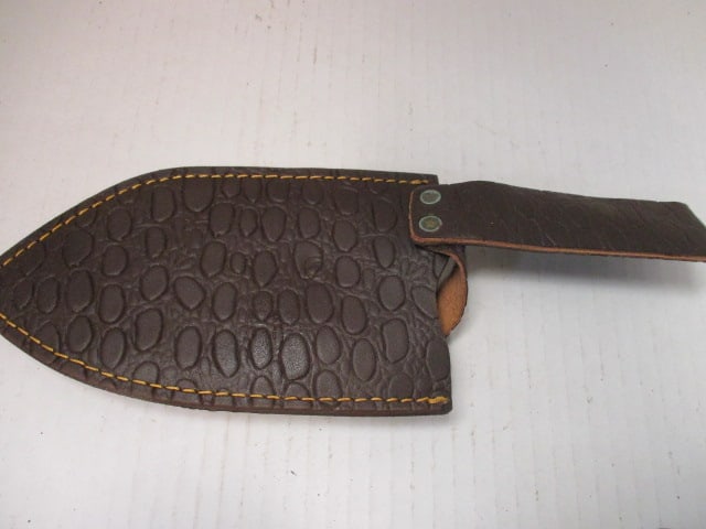 Damascus Steel Blade with Resin & Wood Accented Handle - 7