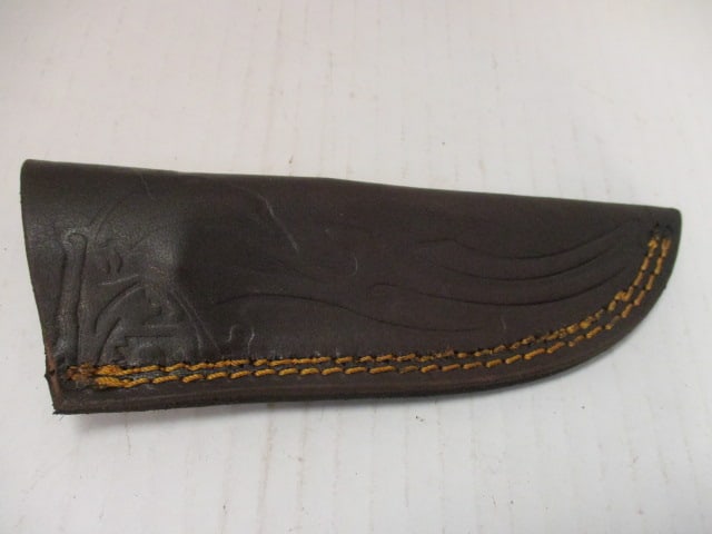 Fixed Textured Blade Skinning Knife with Two-Tone Wood Handle - 6