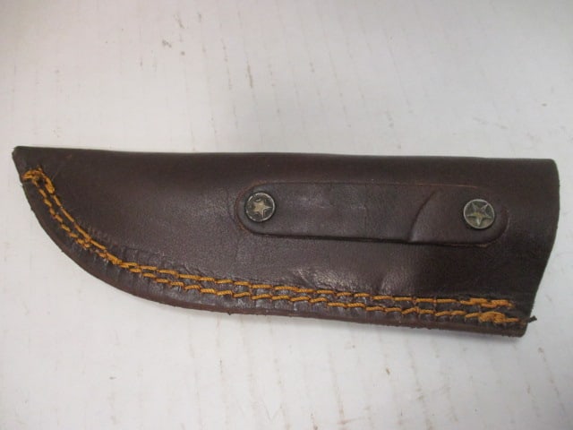 Fixed Textured Skinning Blade with Two-Tone Wood Handle - 7