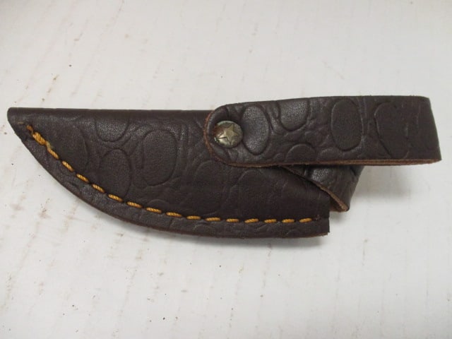 Fixed Damascus Steel Blade with Stacked Spacers & Horn Handle - 6