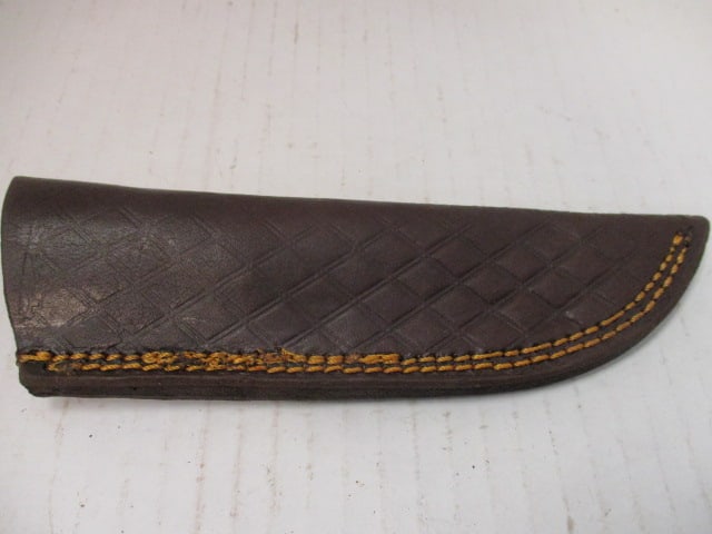 Fixed Damascus Steel Blade with American Flag Style Handle - 5