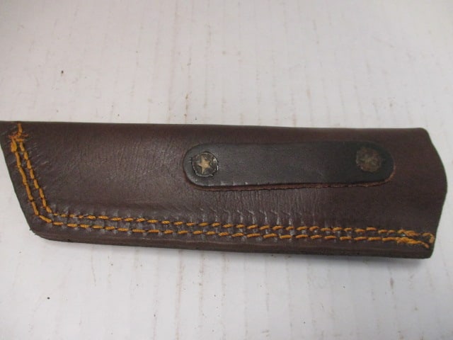 Fixed Damascus Steel Blade Skinning Knife with Wood Handle - 7