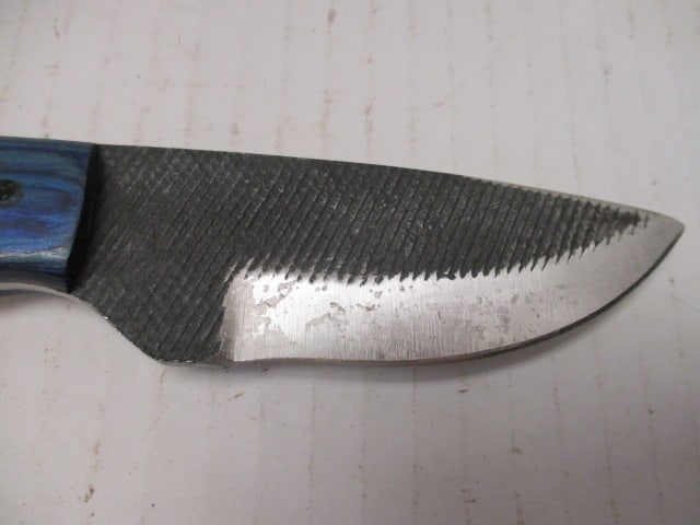 Textured Fixed Blade with American Flag Style Handle - 2