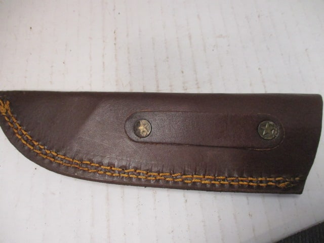 Textured Fixed Blade with American Flag Style Handle - 7