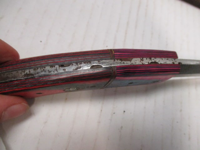 Textured Skinning Knife with Fixed Blade & Two-Tone Wood Handle - 4