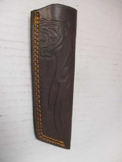 Textured Skinning Knife with Fixed Blade & Two-Tone Wood Handle - 6