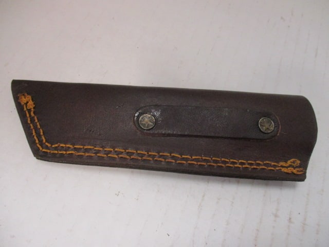 Textured Skinning Knife with Fixed Blade & Two-Tone Wood Handle - 7