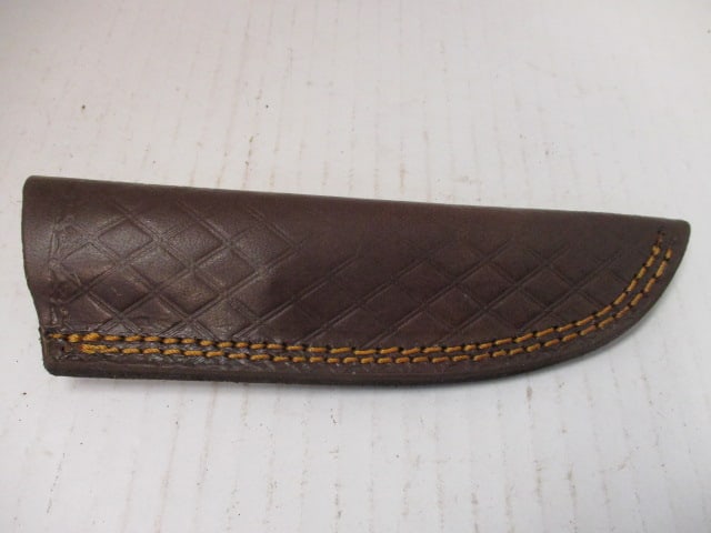 Fixed Damascus Steel Skinning Blade with Resin/Wood Handle - 6