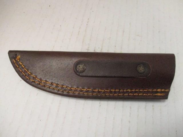 Fixed Damascus Steel Skinning Blade with Resin/Wood Handle - 7