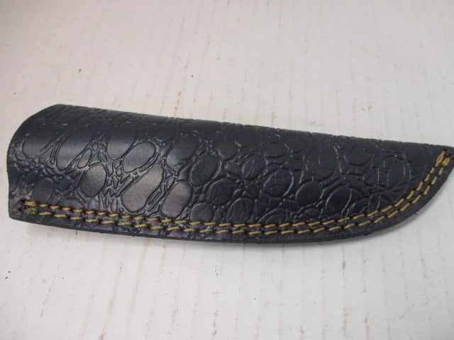 Textured Fixed Blade Skinning Knife with Resin Handle - 6