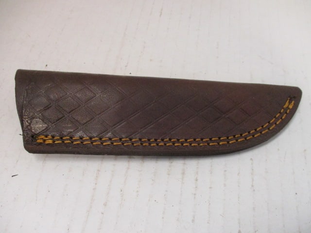 Textured Fixed Blade Skinning Knife with Two-Tone Wood Handle - 6