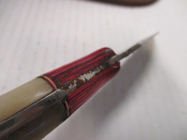 Damascus Steel Fixed Blade with Resin/Wood Handle - 5