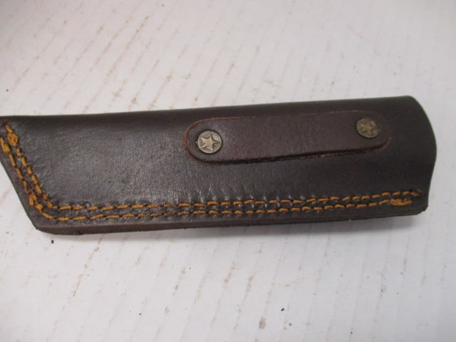 Textured Fixed Blade with Two-Tone Wood Handle - 7