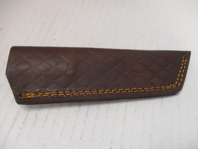Damascus Steel Fixed Blade with Colored Wood Handle - 6